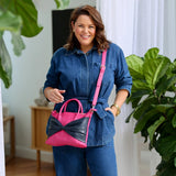 Charlotte Bag Pink/Navy Bow