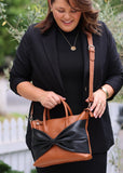 Charlotte Bag Tan/Black Bow