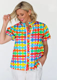 Chloe Shirt Neon Gingham