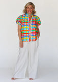 Chloe Shirt Neon Gingham