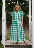 Chloe Shirt - Green & White Gingham