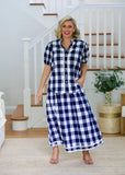 Chloe Shirt- Navy & White Gingham