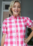 Chloe Shirt - Pink & White Gingham