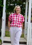 Chloe Shirt - Pink & White Gingham