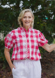 Chloe Shirt - Pink & White Gingham