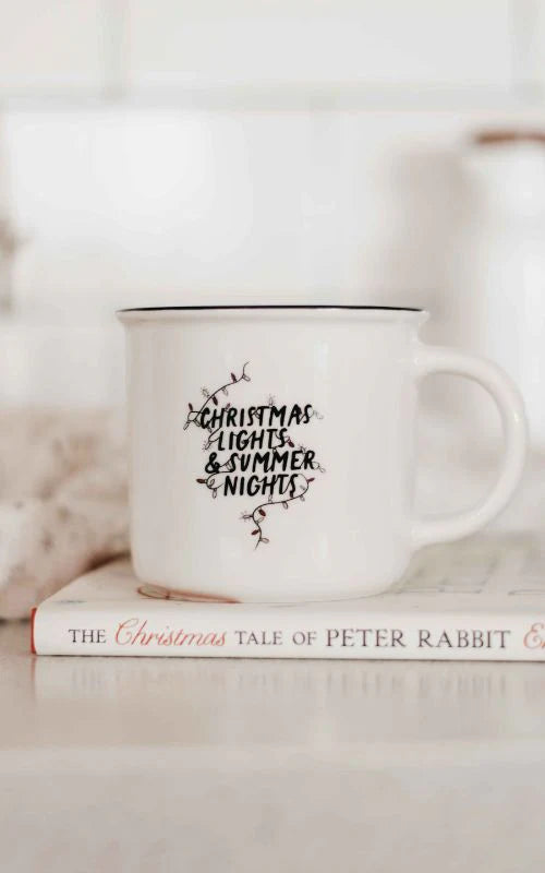 Christmas Lights Summer Nights Mug