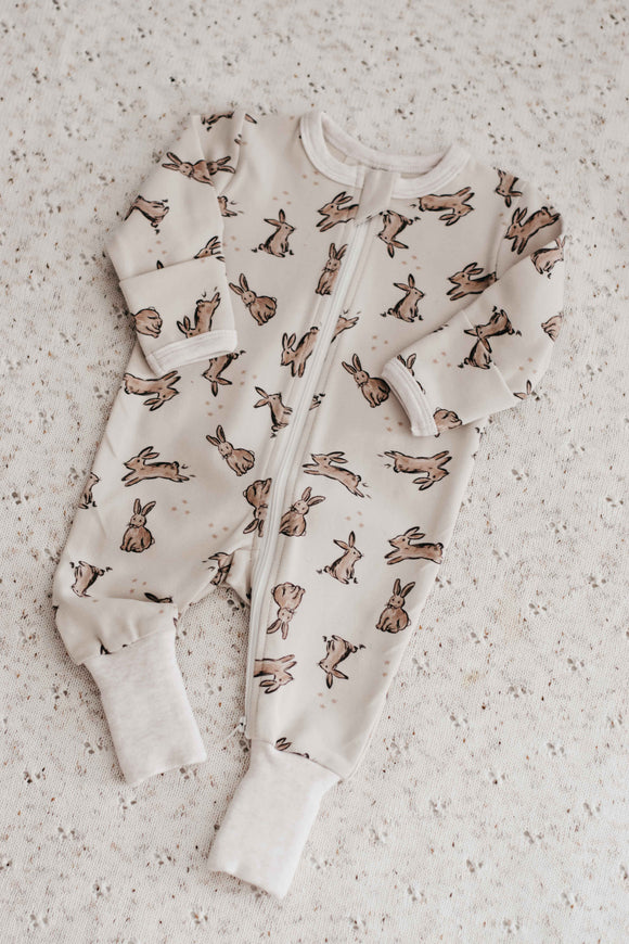 Bunnies Long Sleeve Zip Suit