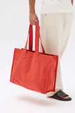 Dune Embroidered Logo Tote Papaya