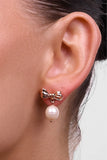 Alice Rose Gold Bow Pearl Earring