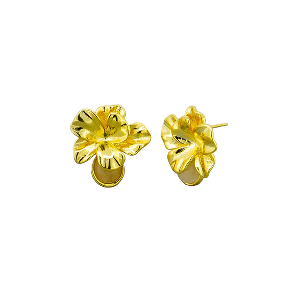 Maisy Flower Earrings Gold