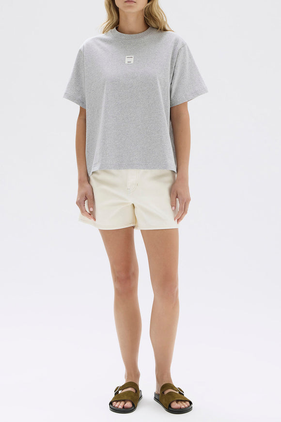 Exhibit Patch Short Sleeve Tee Grey Marle