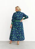 Eden - Flower Dress Navy/Green