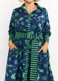 Eden - Flower Dress Navy/Green