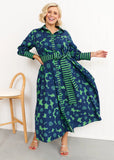 Eden - Flower Dress Navy/Green