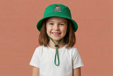 Green Bucket Hat w/ Removable Strap