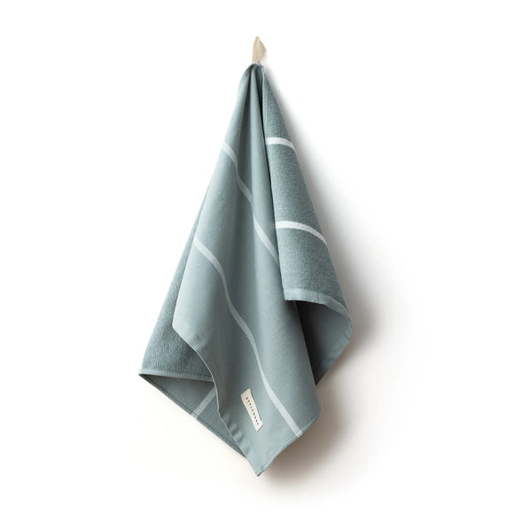 Between The Lines Tea Towel Green Tea