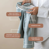 Between The Lines Tea Towel Green Tea