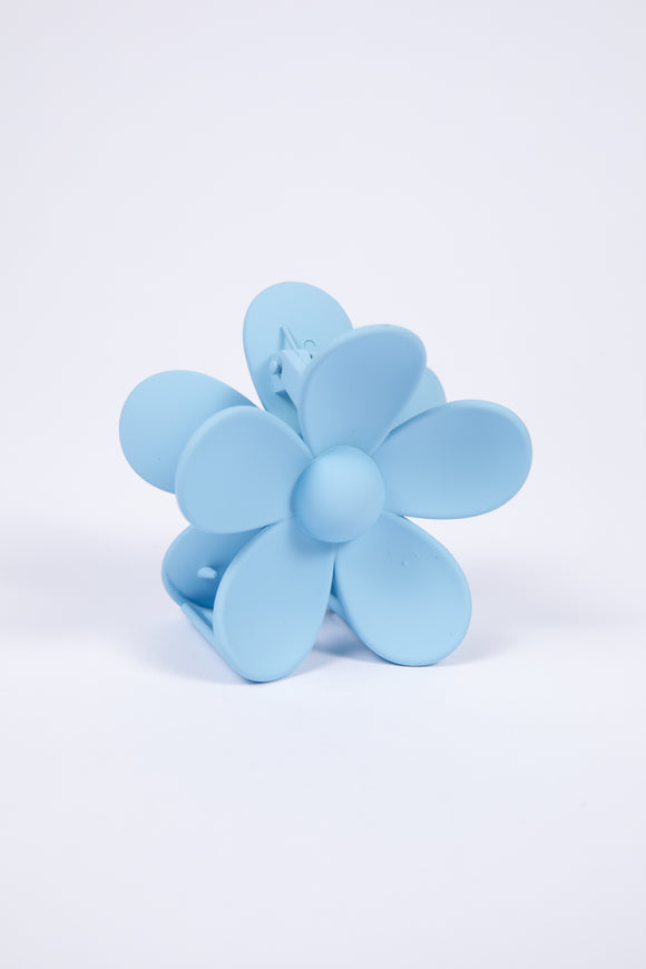 Acici Floral Large Hair Clip Blue