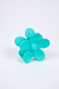 Acici Floral Large Hair Clip Green