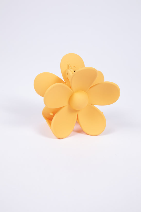 Acici Floral Large Hair Clip Yellow