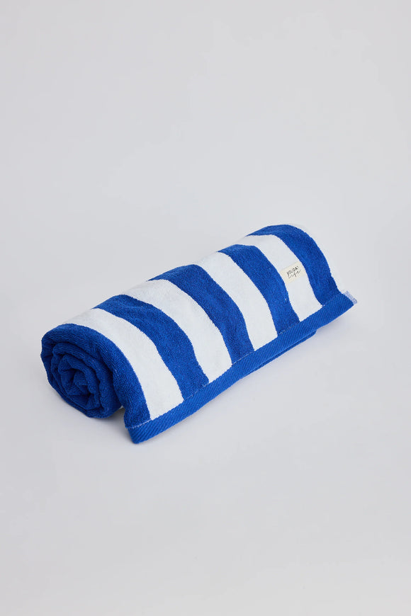 Porter Beach Towel Blue/ White Stripe