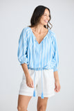 Seaside Top Jaali Stripe
