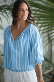 Seaside Top Jaali Stripe