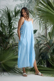 Cliffside Maxi Dress Jaali Stripe