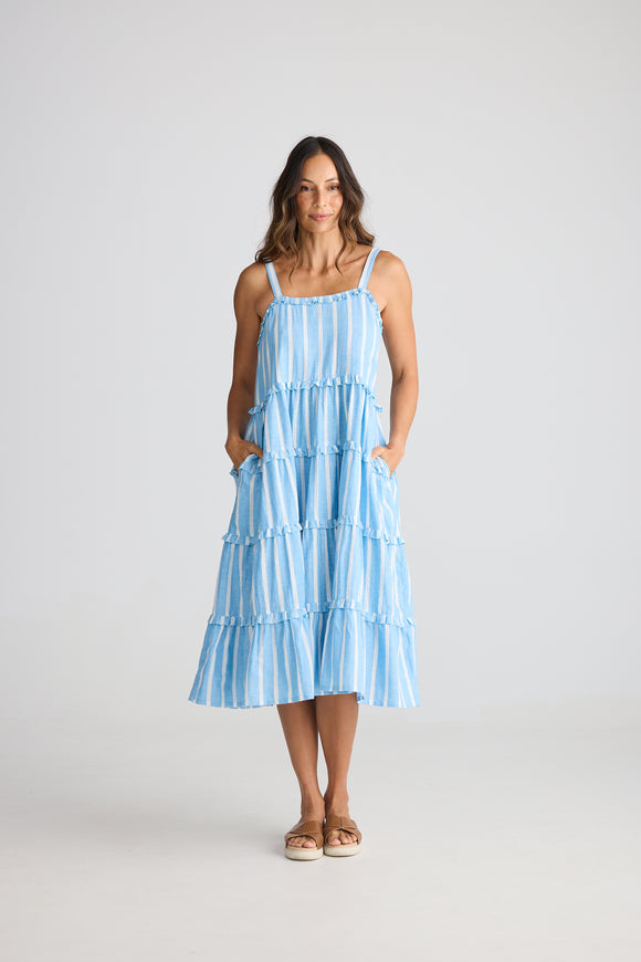 Alita Dress Jaali Stripe