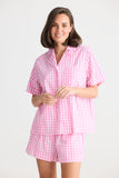 Stay In Bed PJ Set pink Check