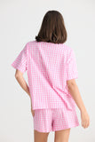 Stay In Bed PJ Set pink Check