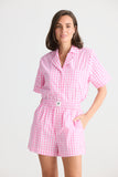 Stay In Bed PJ Set pink Check