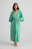 Stay In Bed Green Check Robe