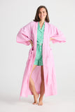 Stay In Bed Robe Pink Check