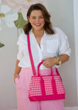 Harriet - Pink Houndstooth