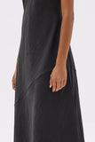 Heather Silk Blend Maxi Dress Black