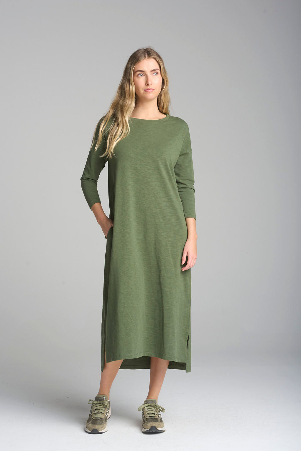 Long Sleeve T Shirt Dress Bronze Green Lazy Sunday Lifestyle Long Sleeve T Shirt Dress Bronze Green Lazy Sunday Lifestyle