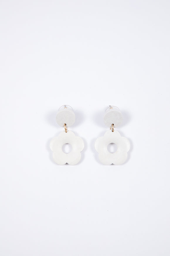 Petunia Earrings White