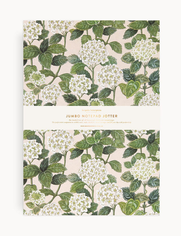Hydrangea Notepad Jumbo Jotter