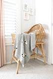Baa Baa Baby Blanket Organic Cotton Grey