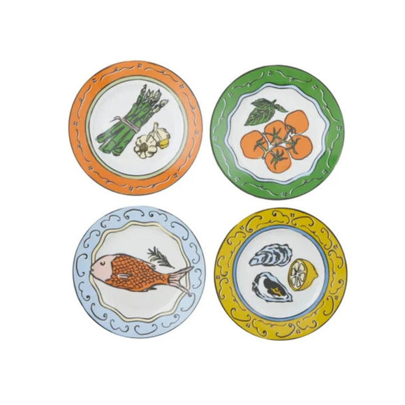 Deli Ceramic Plate 20.5cm Assorted