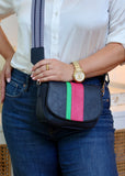 Lizzie Crossbody Navy/Green/Pink