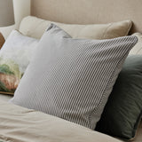 Morris Grey Stripe Cushion 55cm