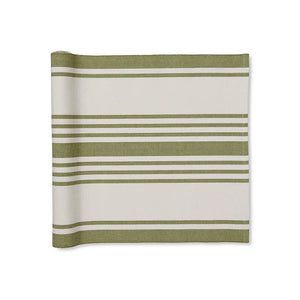 Taylor Stripe Green Rib Table Runner