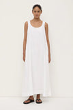 Maree Linen Midi Dress White