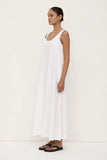 Maree Linen Midi Dress White