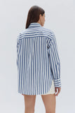 Marie Poplin Shirt Royal Stripe