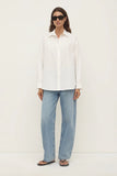 Marigold Long Sleeve Poplin Shirt White