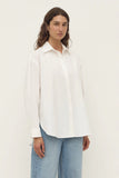 Marigold Long Sleeve Poplin Shirt White