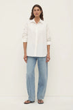 Marigold Long Sleeve Poplin Shirt White